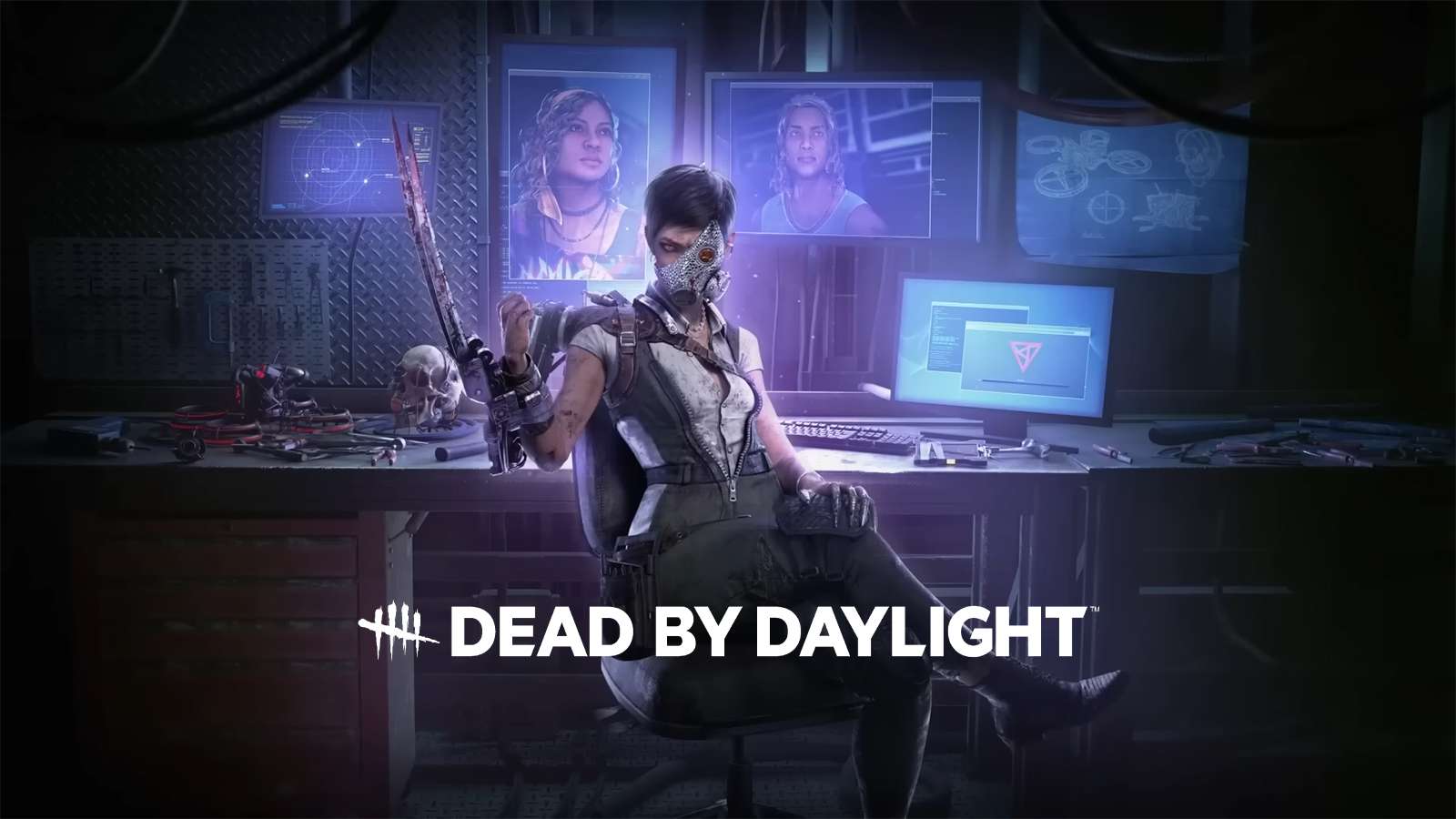Key art featuring the Skull Merchant with the Dead by Daylight logo