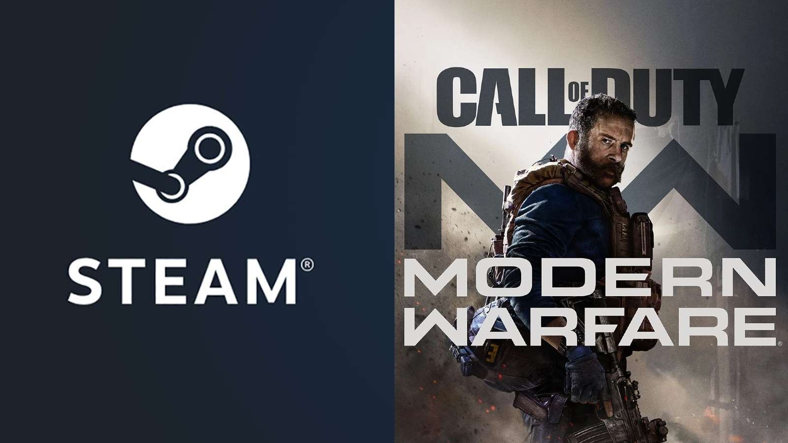 steam logo and modern warfare 2019