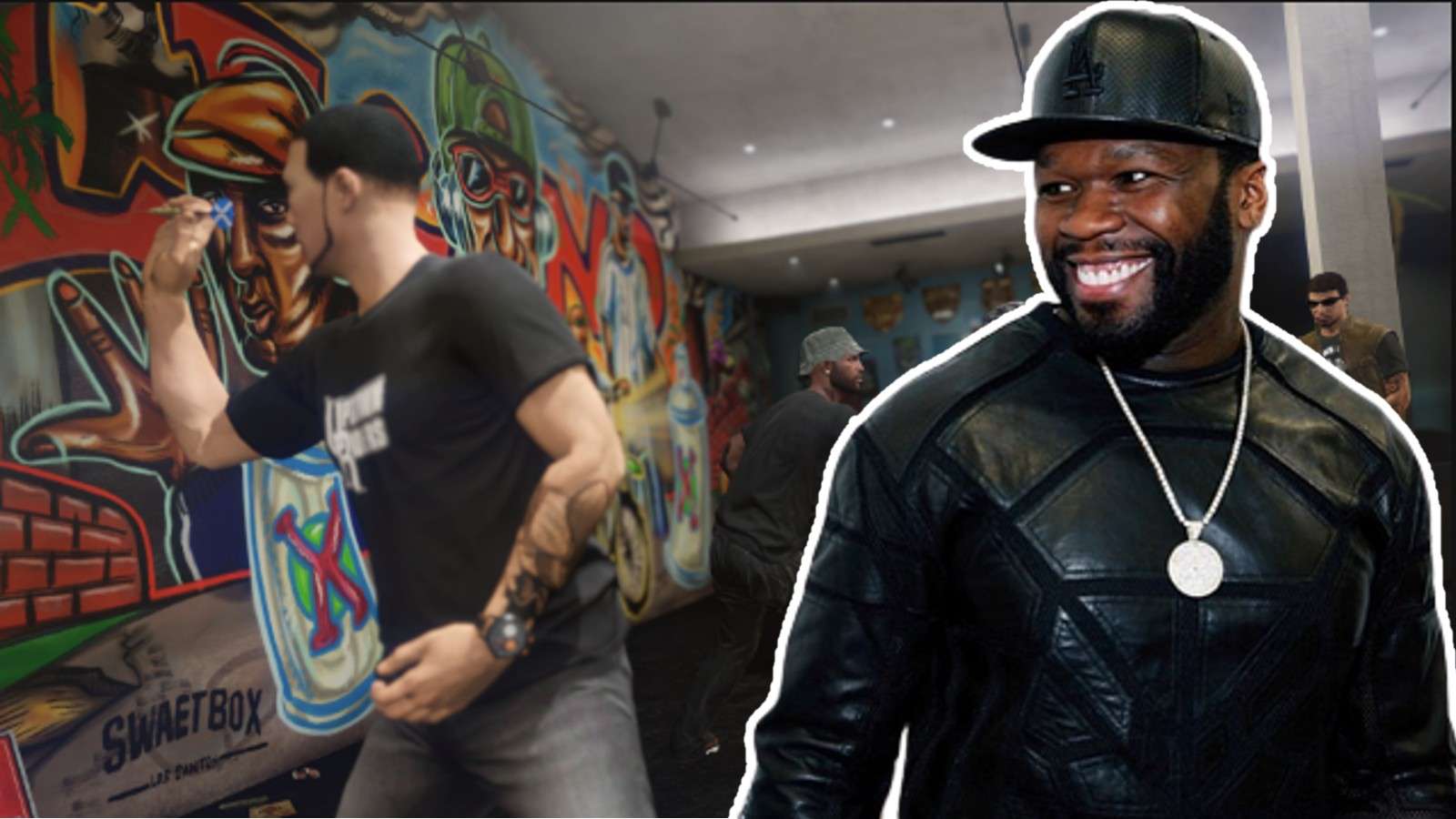 GTA background with 50 Cent