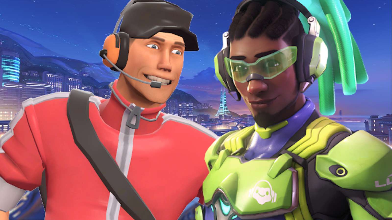 tf2 scout and lucio in overwatch 2