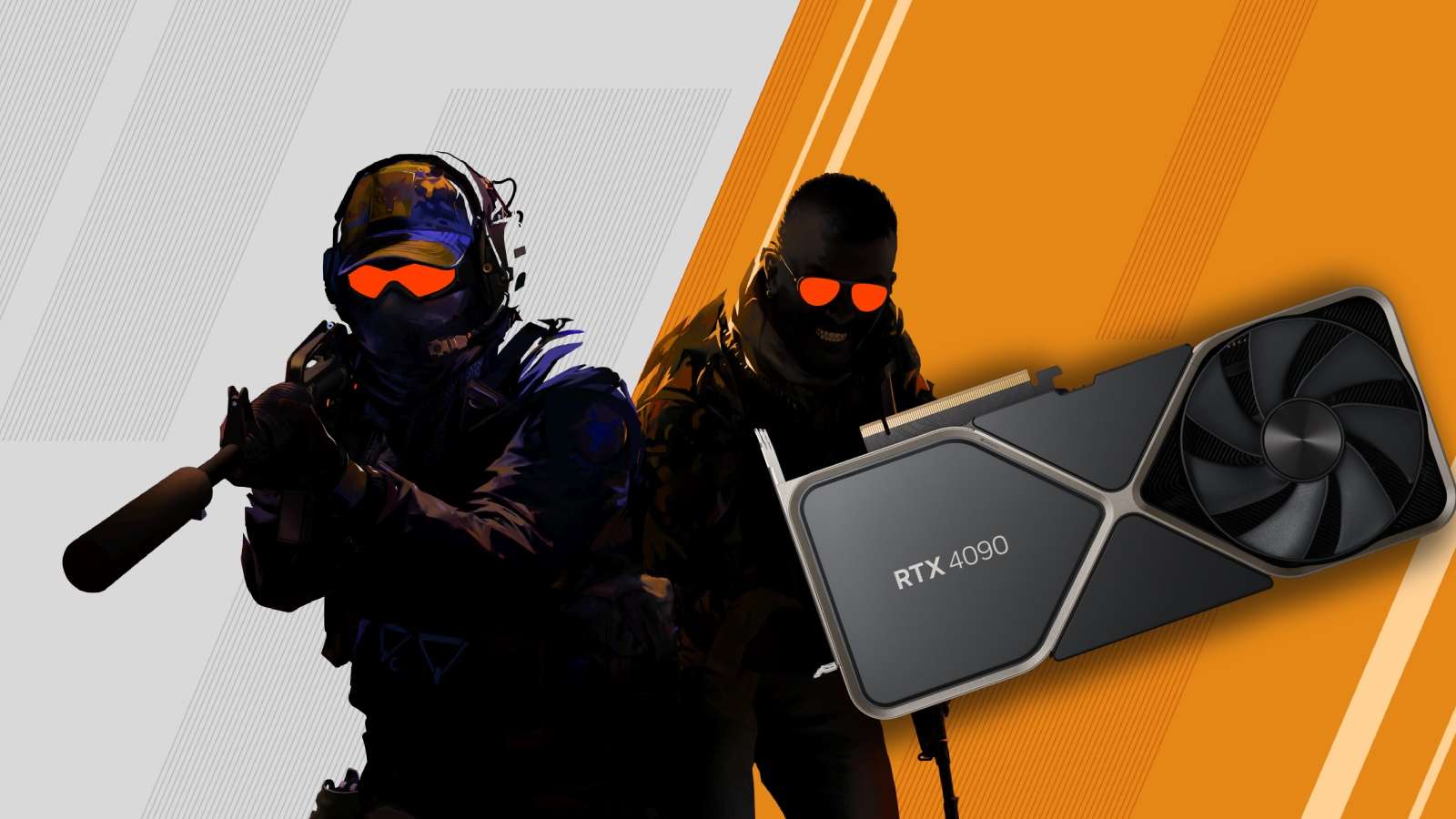 Counter Strike 2 key art with an RTX 4090 GPU
