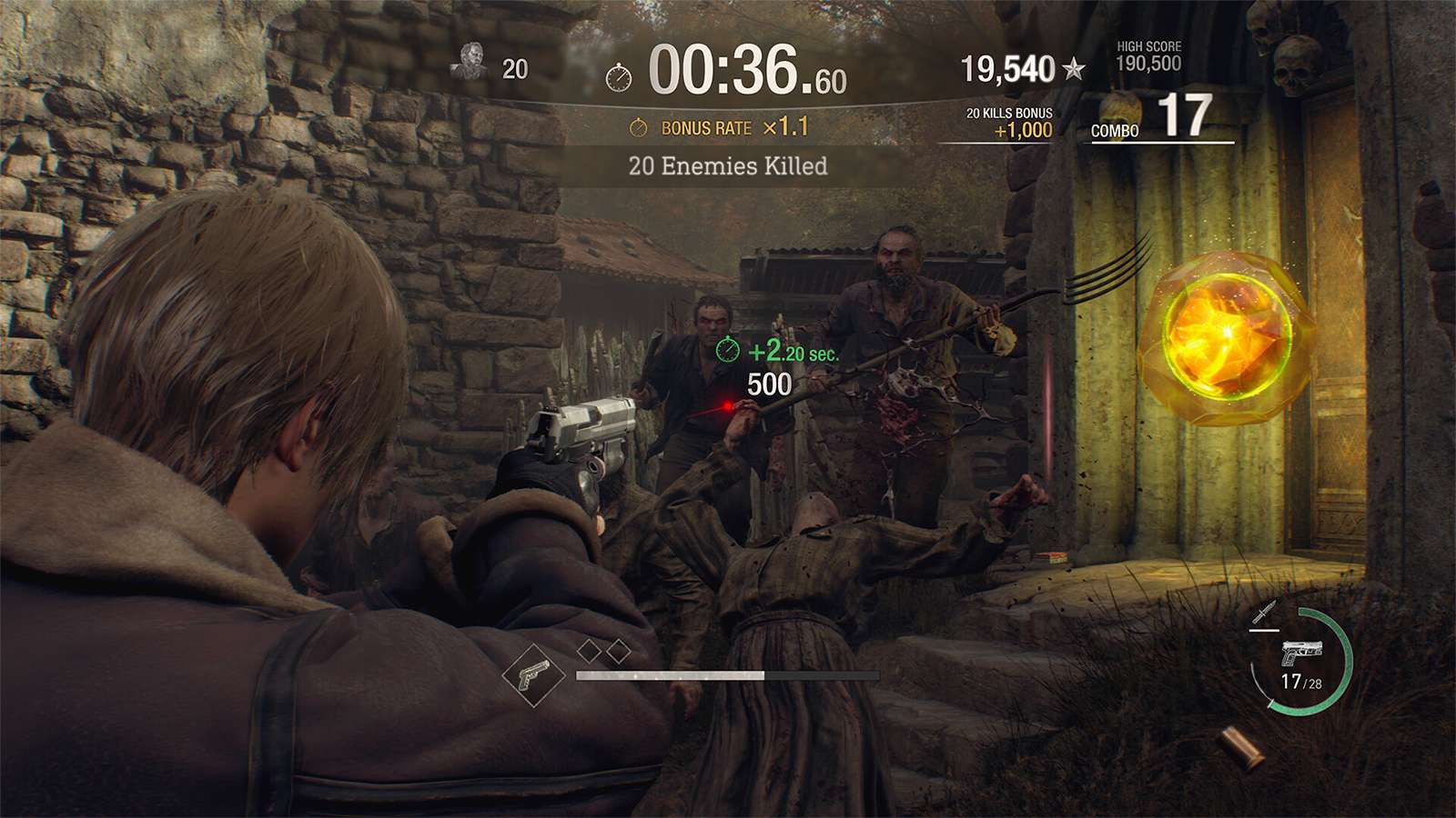 A screenshot of the Mercenaries Mode in Resident Evil 4 remake