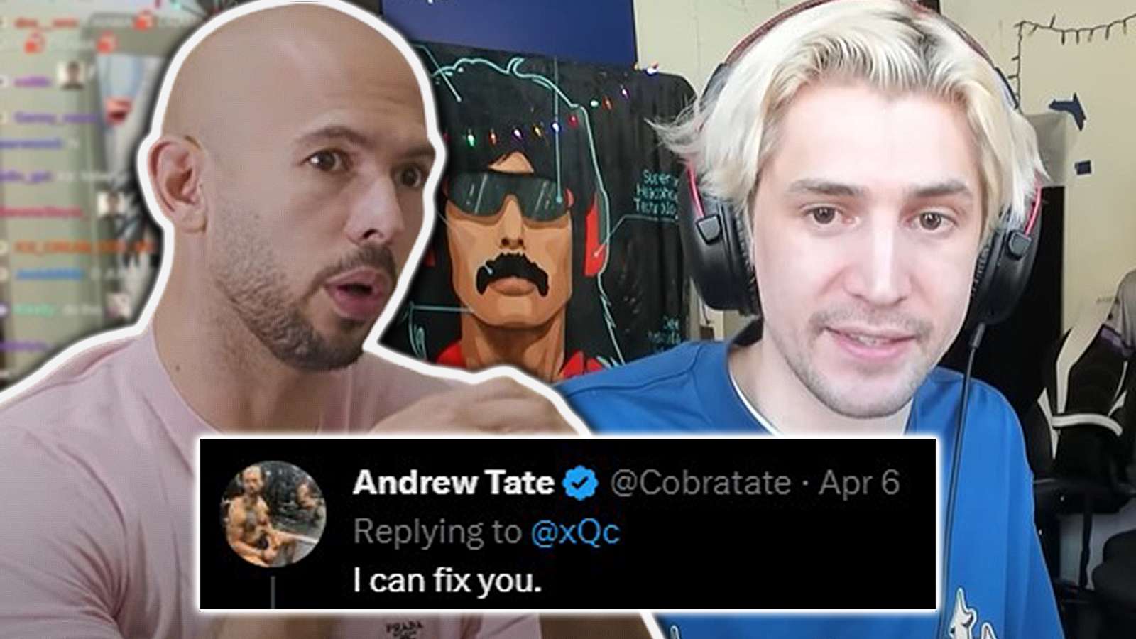 xQc reacts to getting ratio'd by Andrew Tate in viral tweet