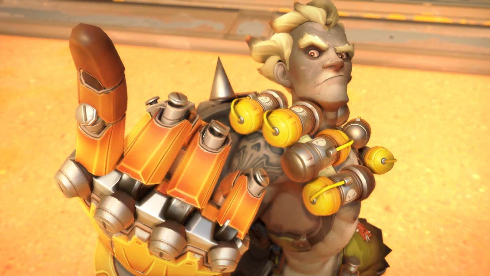 Junkrat in Overwatch Taunting Camera