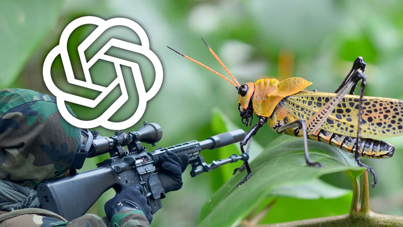 openai chatgpt bug bounty represented by a bug being aimed at by a sniper