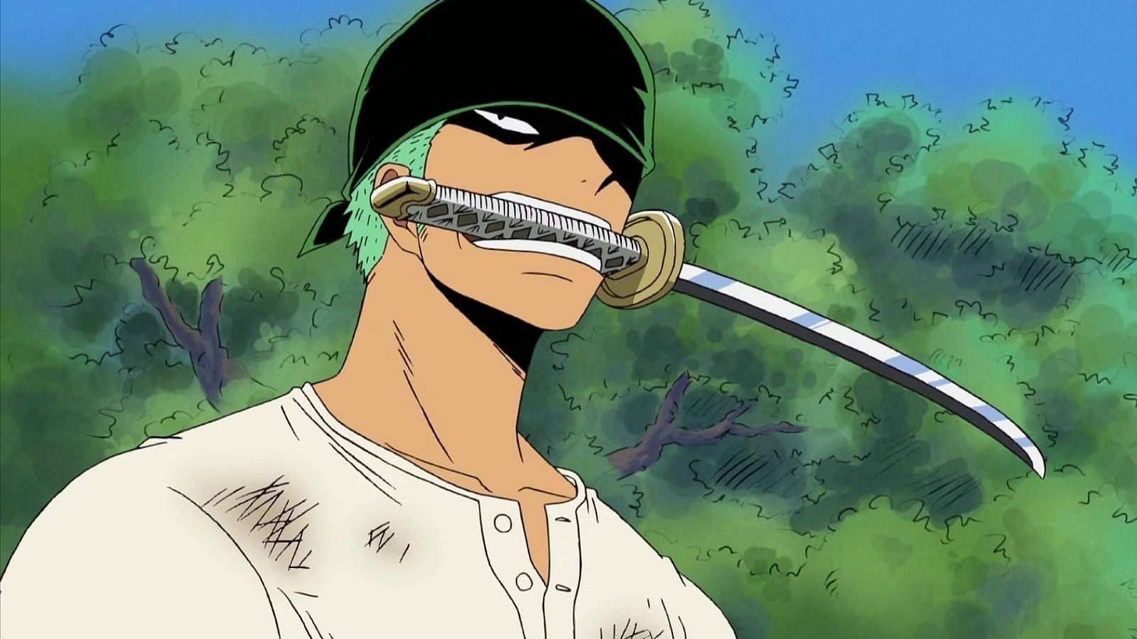 An image of pre-time skip Zoro from One Piece
