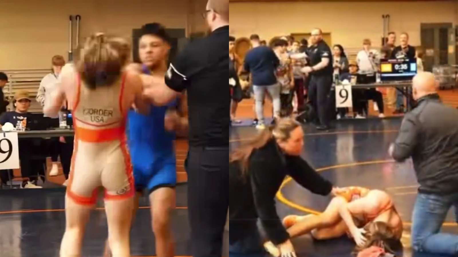 wrestler slaps opponent in viral video