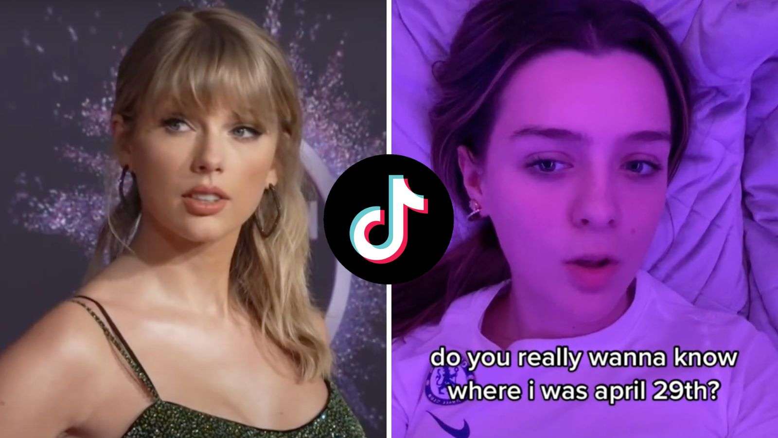 Taylor Swift, TikToker doing viral trend