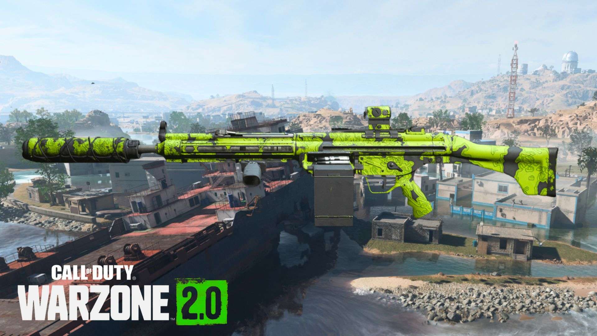 Rapp-H in green skin on Warzone 2 al-mazrah map