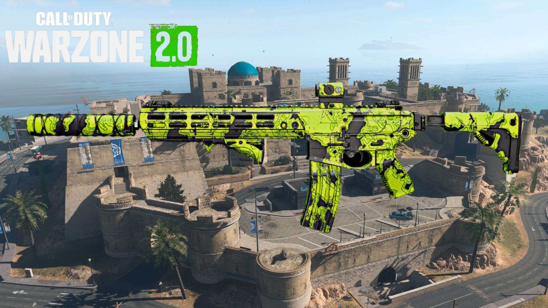 M13B assault rifle in green skin in warzone 2