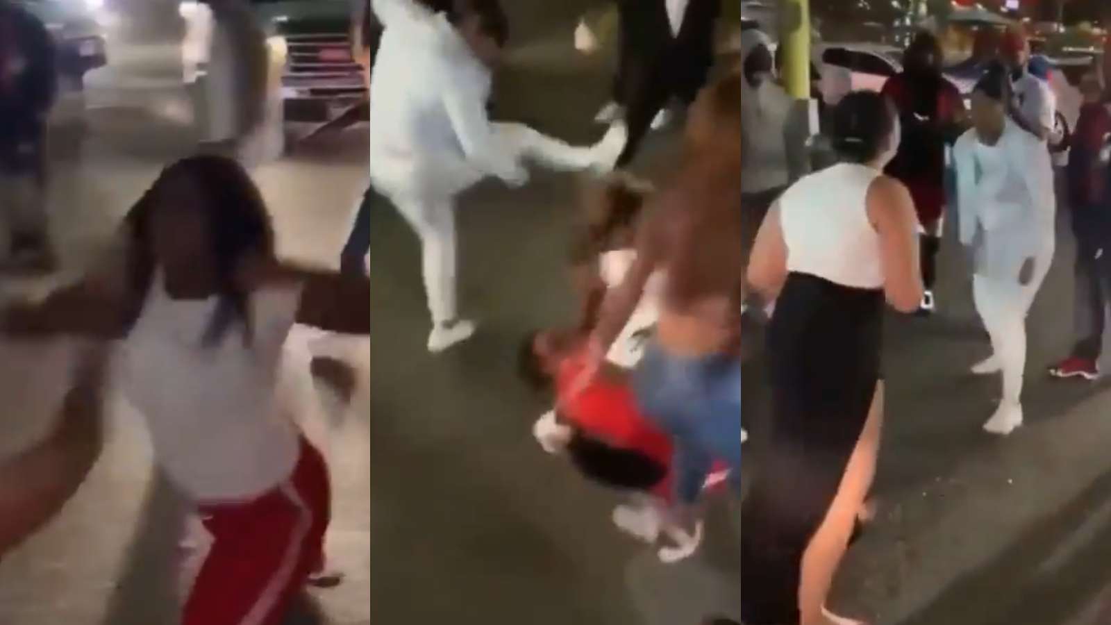 parking lot brawl between women