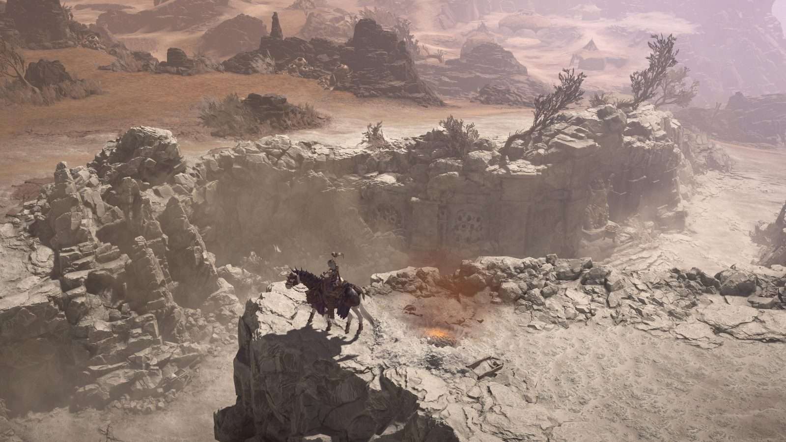 Diablo 4 Explorer on Horse in the Dry Steppes