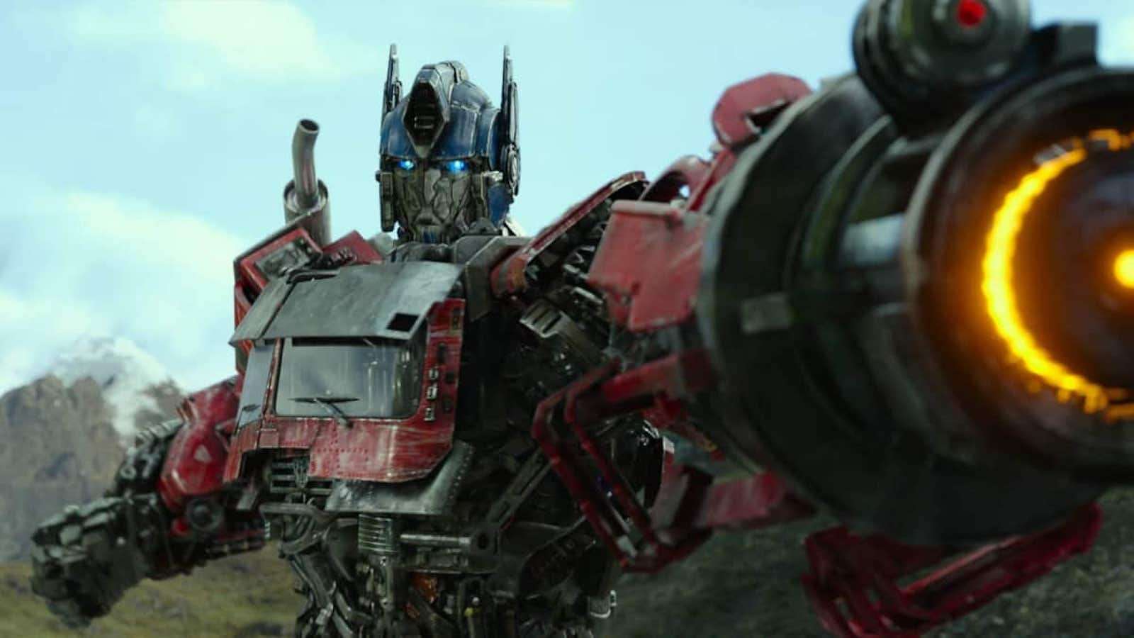 Optimus Prime in Transformers Rise of the Beasts