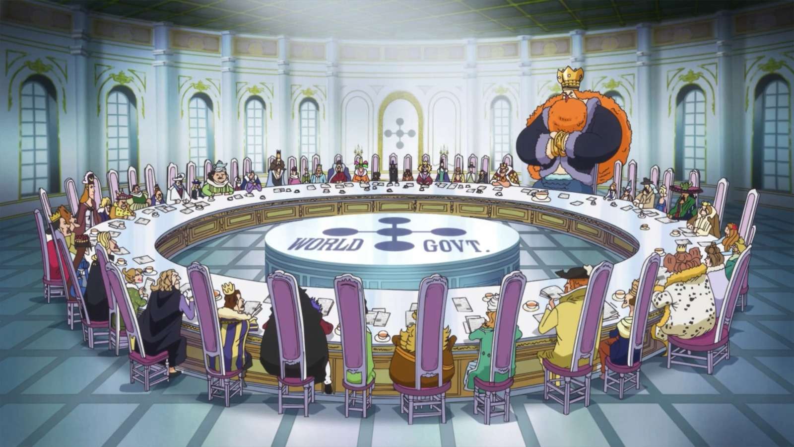 An image of One Piece's Reverie flashback