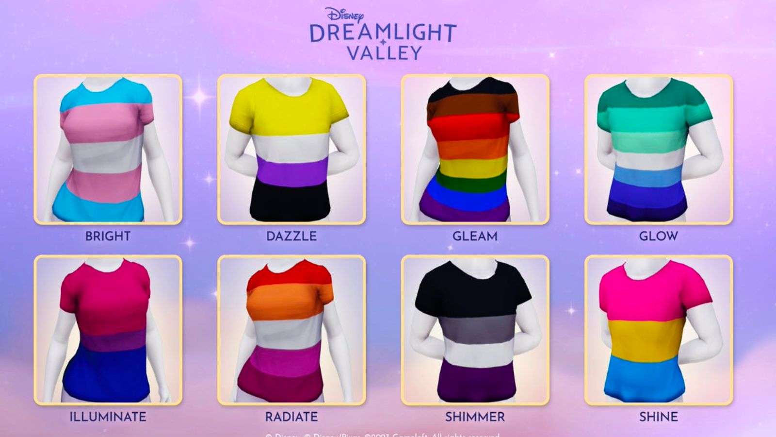 How to claim Disney Dreamlight Valley pride t-shirts