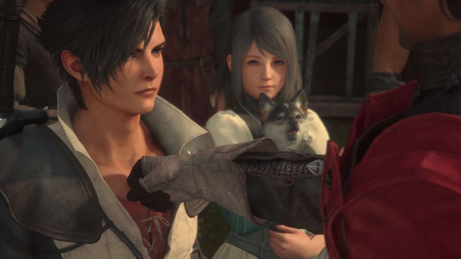 An image of Clive and Jill in Final Fantasy 16.