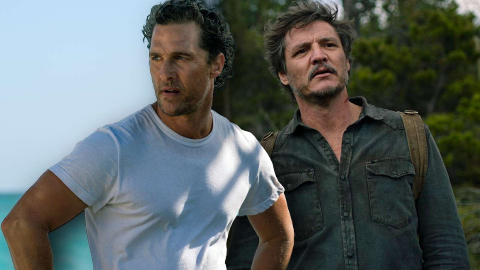 Matthew McConaughey and Pedro Pascal as Joel in The Last of Us