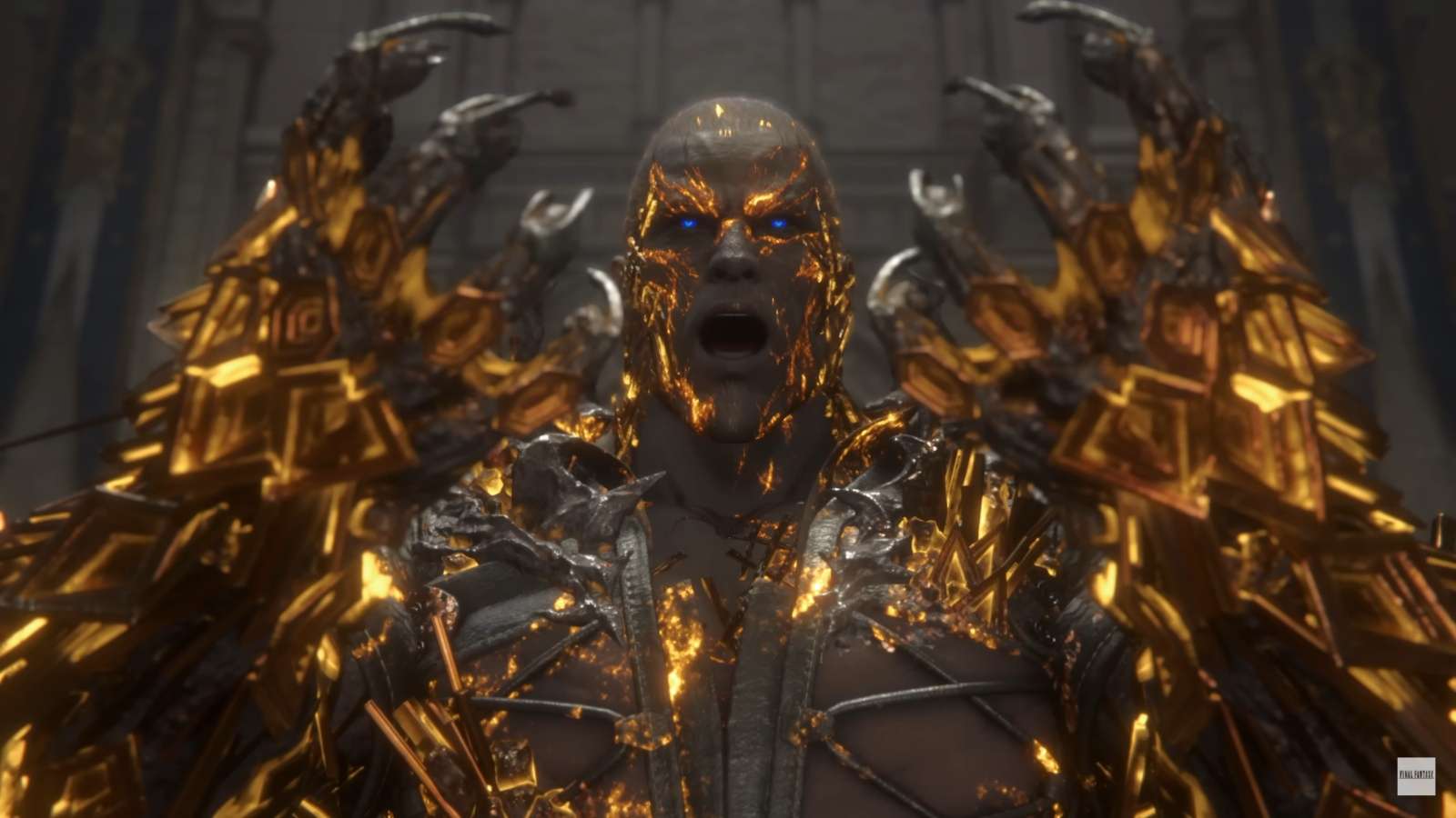 A screenshot of the Dominant of Titan from Final Fantasy 16