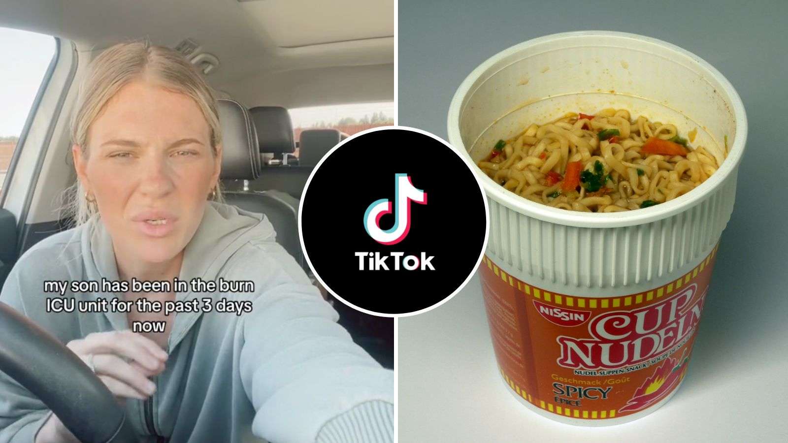 Mom pleads to TikTokers after son's cup noodle accident