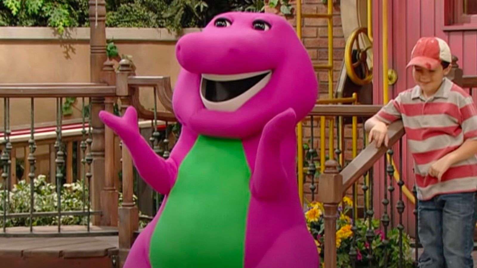 Barney on on an episode of Barney & Friends