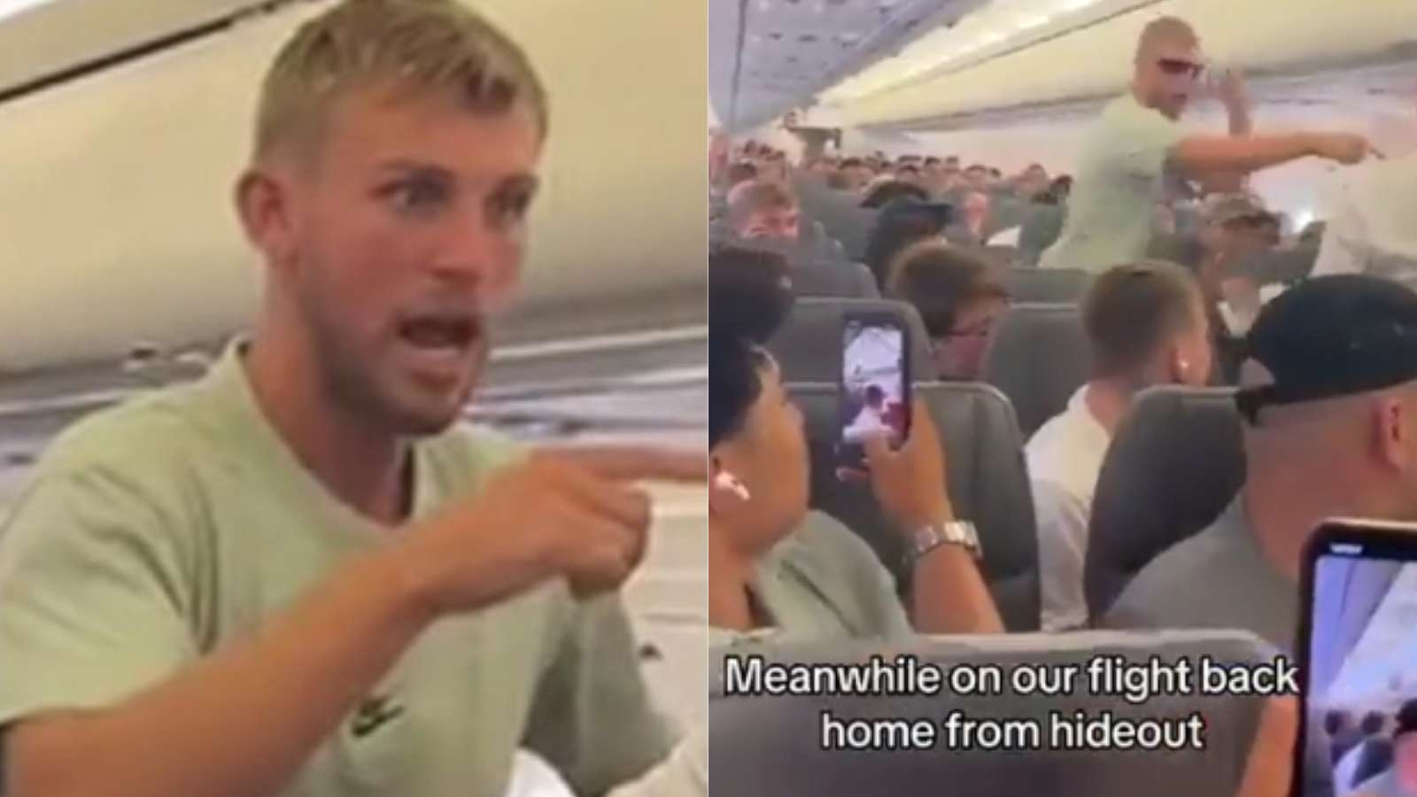 man goes viral for yelling at not reason person on flight