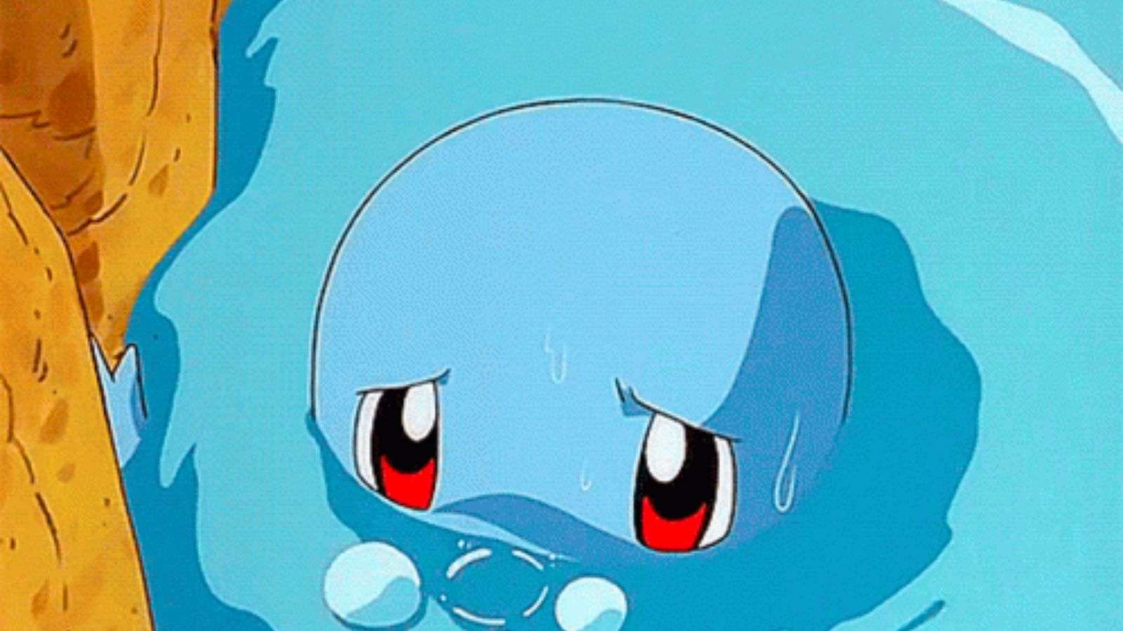 Pokemon Squirtle is sad about Pokemon Go issues