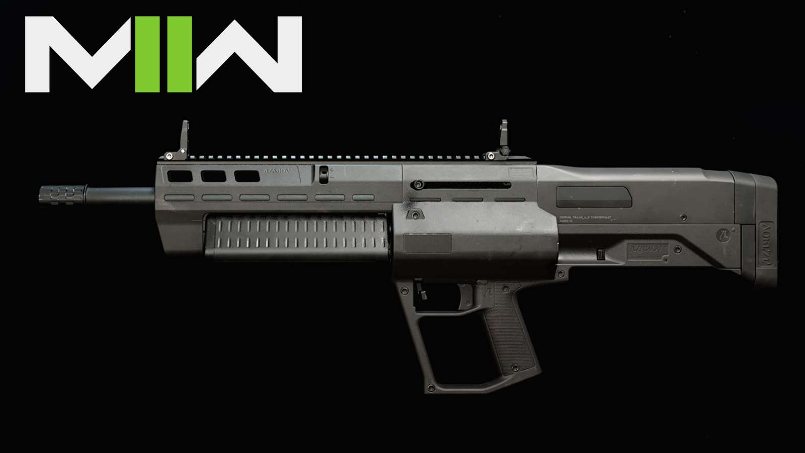 MX Guardian shotgun with Modern Warfare 2 logo in top left corner.