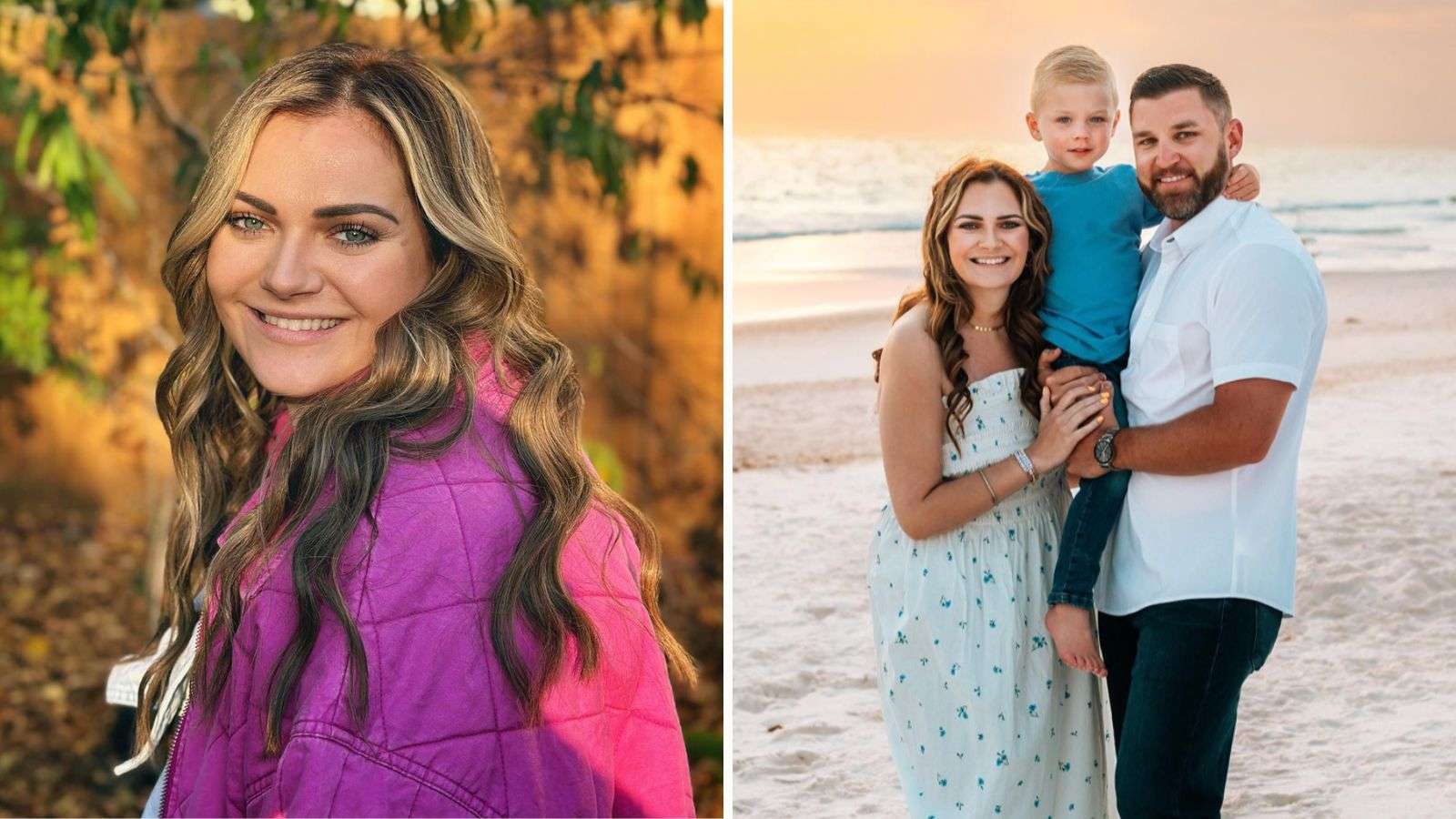 Haley Odlozil, her husband, and 4-year-old son