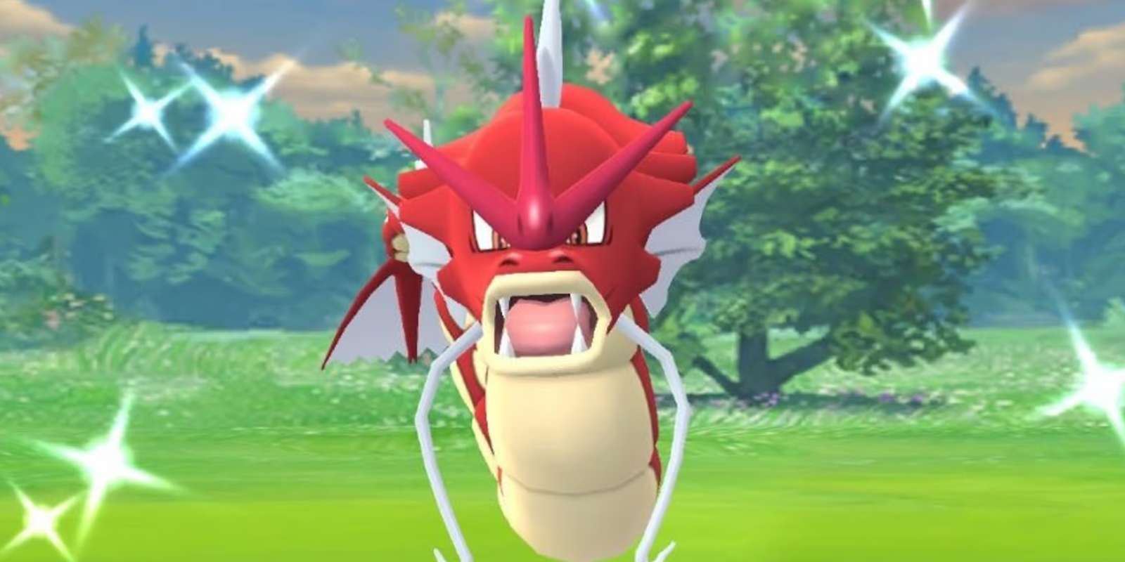 Shiny Gyarados as seen in Pokemon GO.