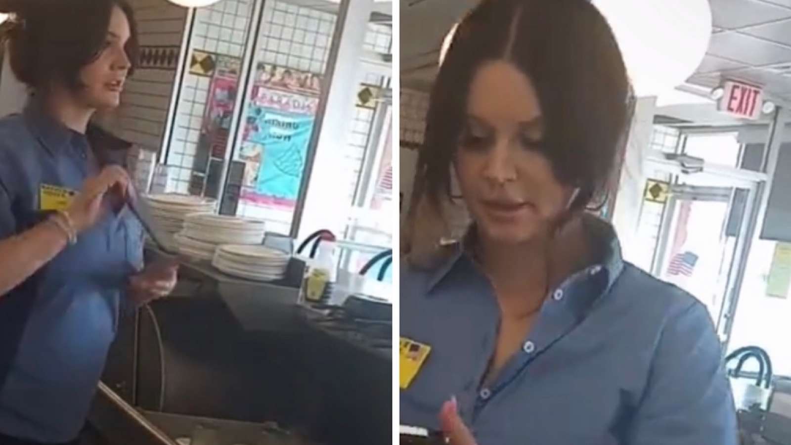Lana Del Rey working at a Waffle House in Alabama.