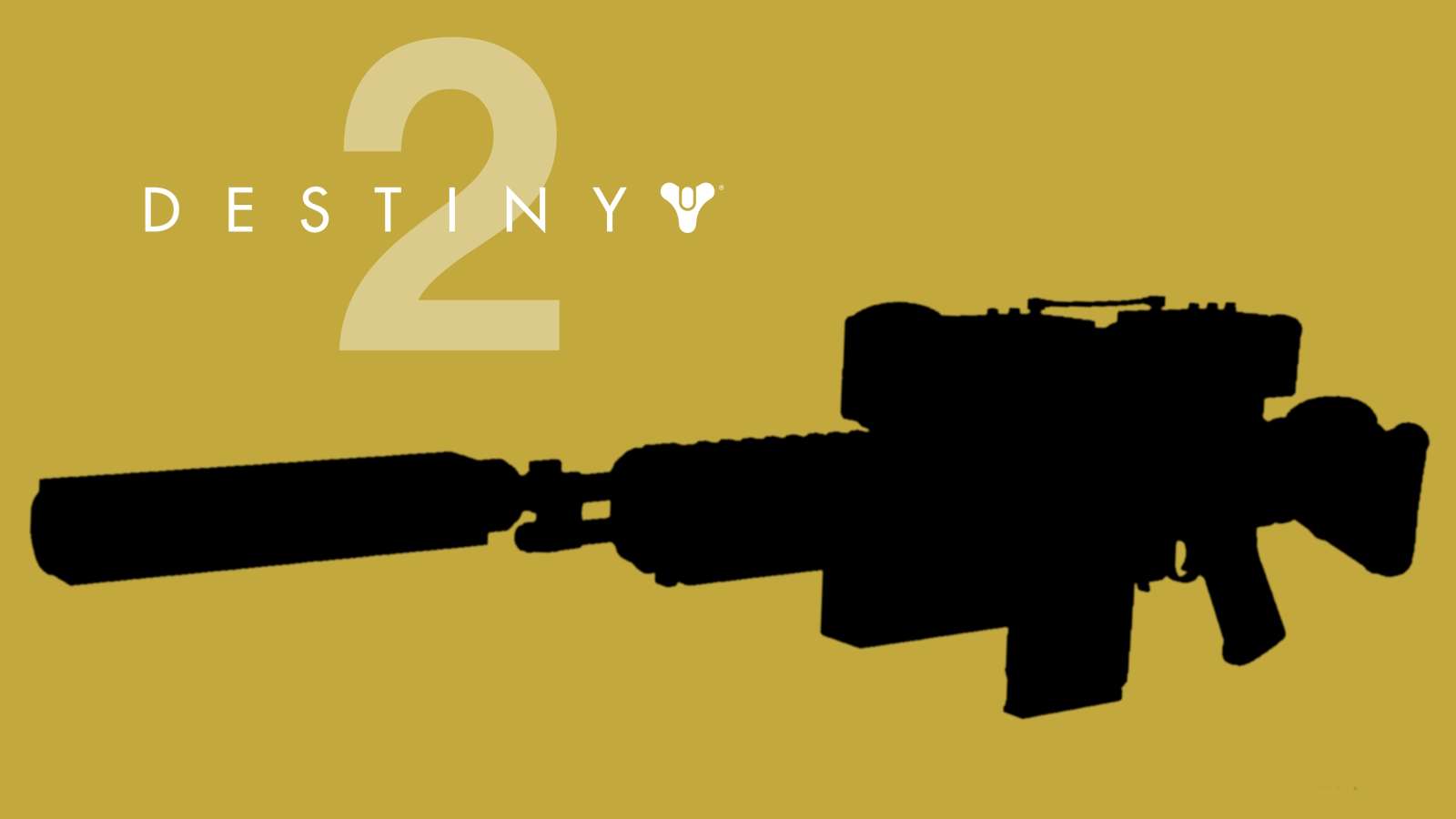Silhouette of D.A.R.C.I Exotic sniper rifle with Destiny 2 logo in top left corner.