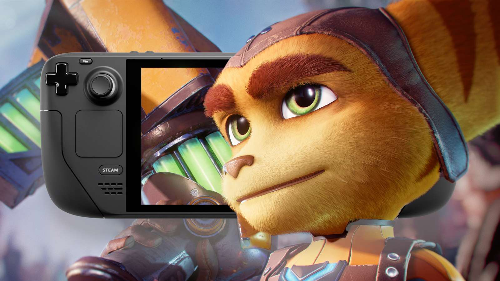 ratchet and clank key art on steam deck