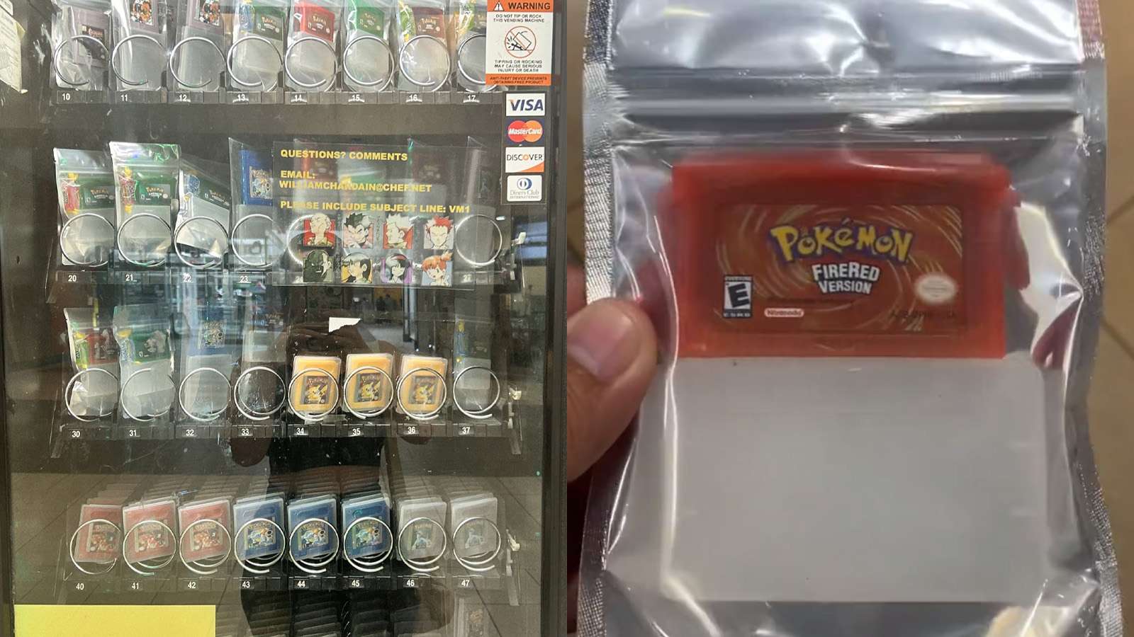 Pokemon Cartridge vending machine