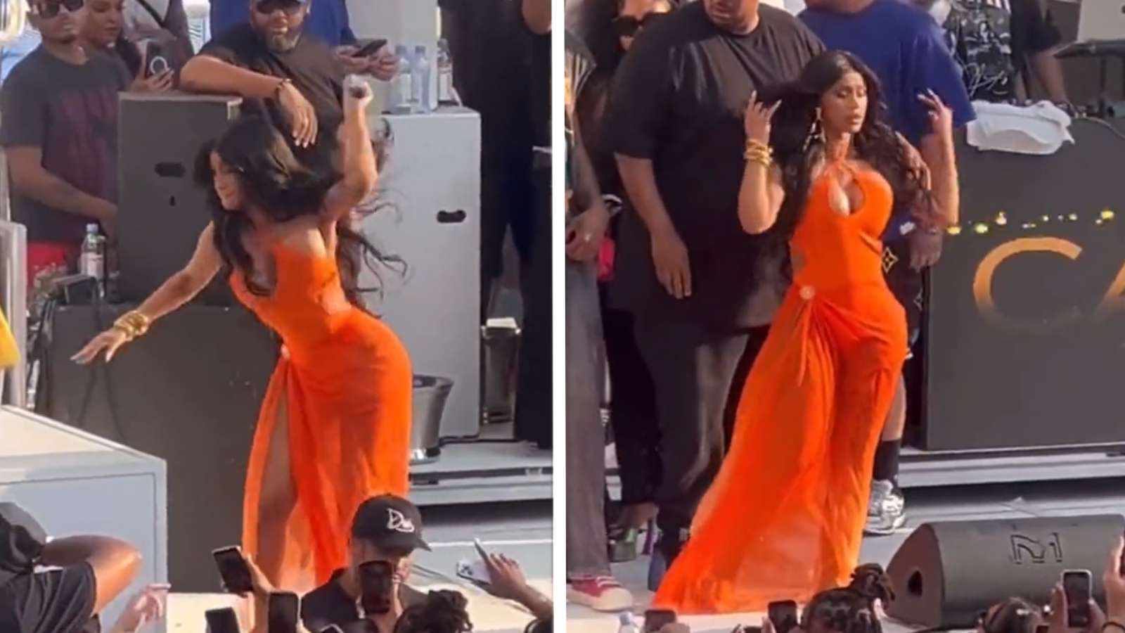Cardi B goes viral after throwing microphone at fan who tossed drink
