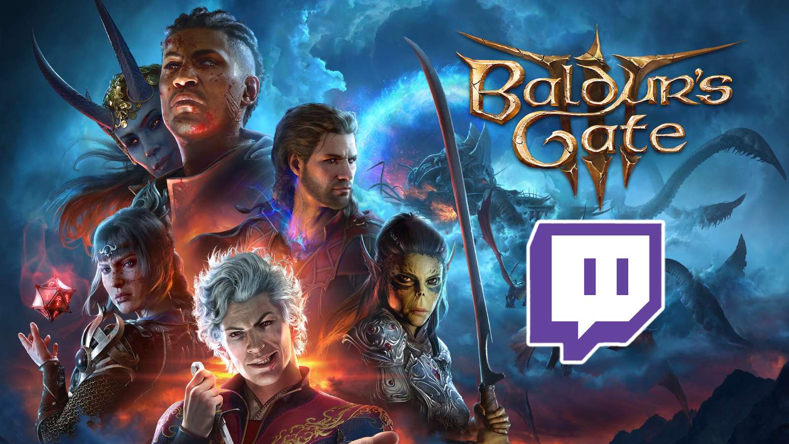 an image of Baldur's Gate 3 with the Twitch logo