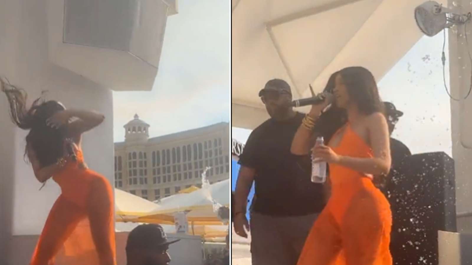 New footage reveals Cardi B encouraged crowd to splash her ahead of viral mic throw