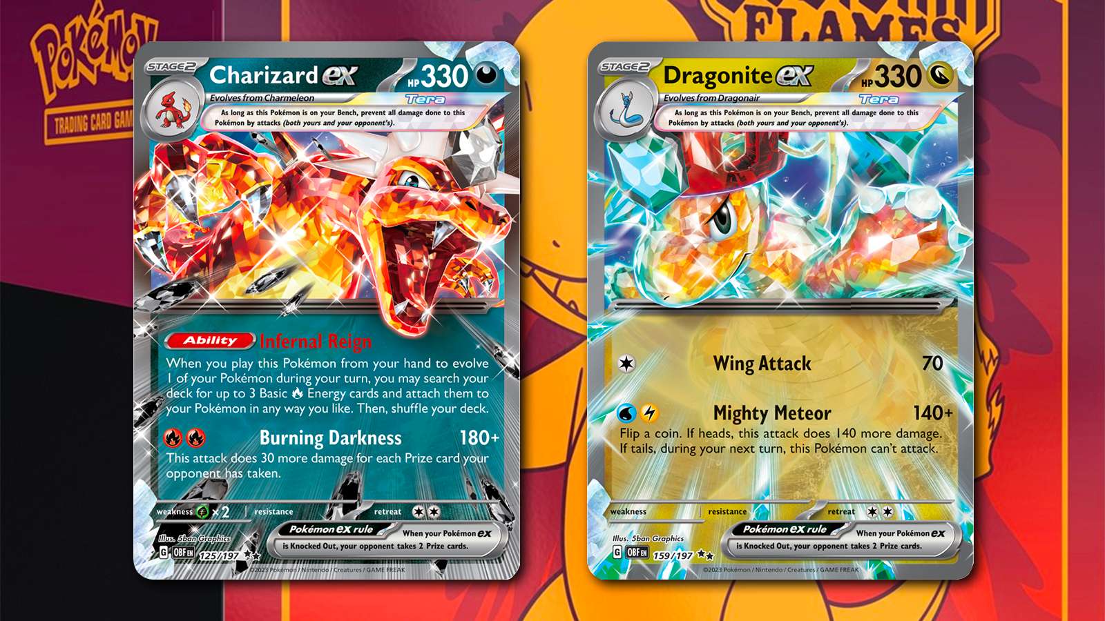 Charizard ex in the Pokemon TCG Obsidian Flames expansion set