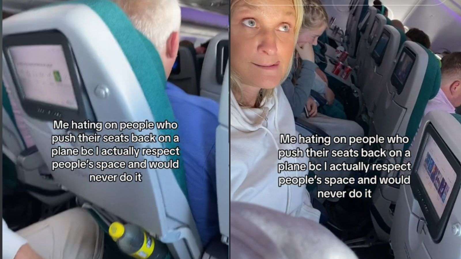 a woman goes viral for hating on passenger for reclining his seat
