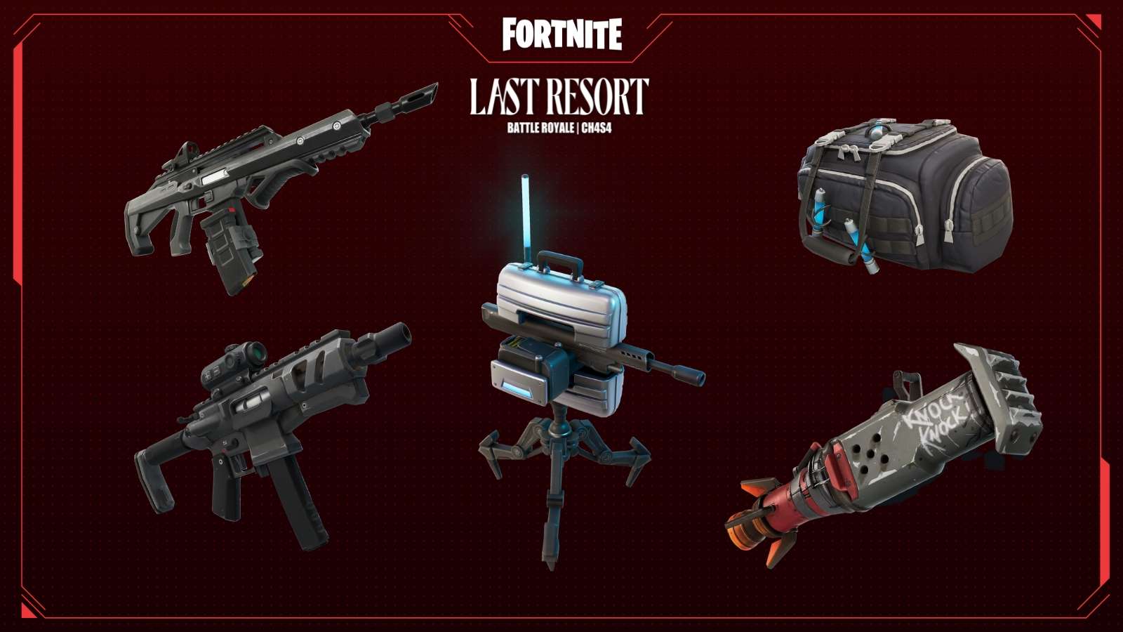Fortnite Chapter 4 Season 4 new,vaulted, unvaulted weapons