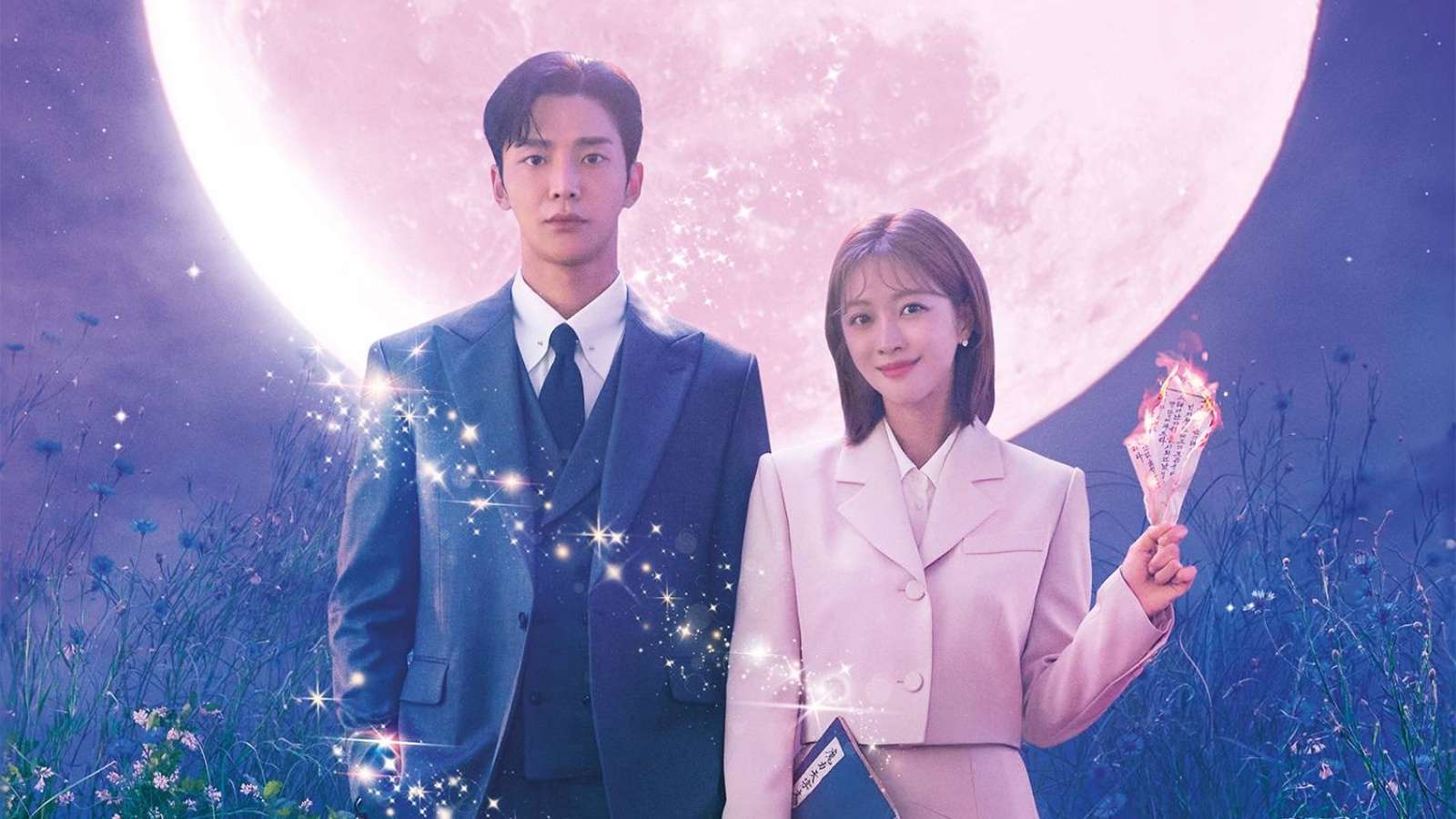 Rowoon and Jo Bo-ah as their characters in official poster for Netflix's Destined With You