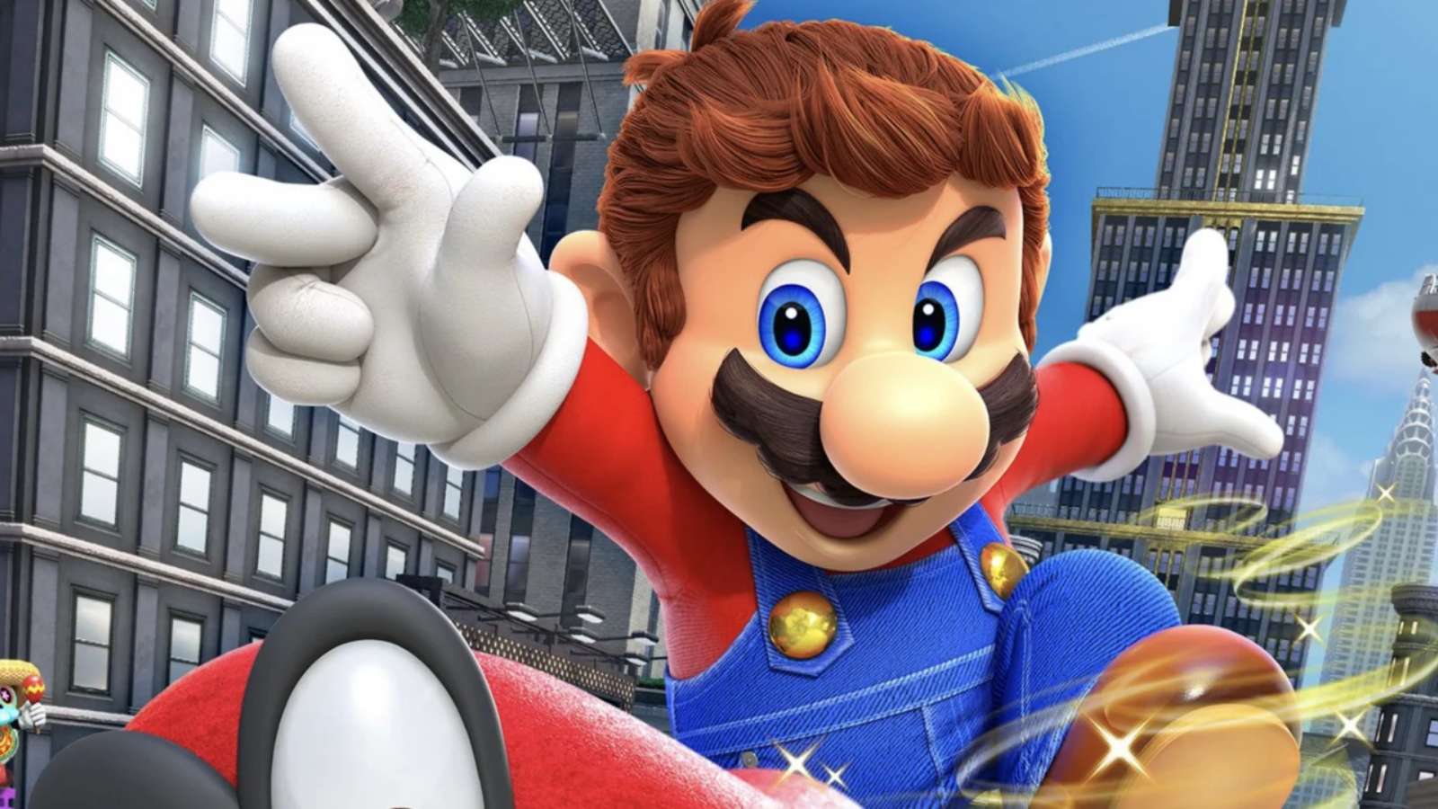Mario on the cover of Super Mario Odyssey