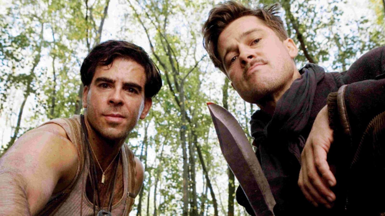 Brad Pitt and Eli Eoth in Inglourious Basterds
