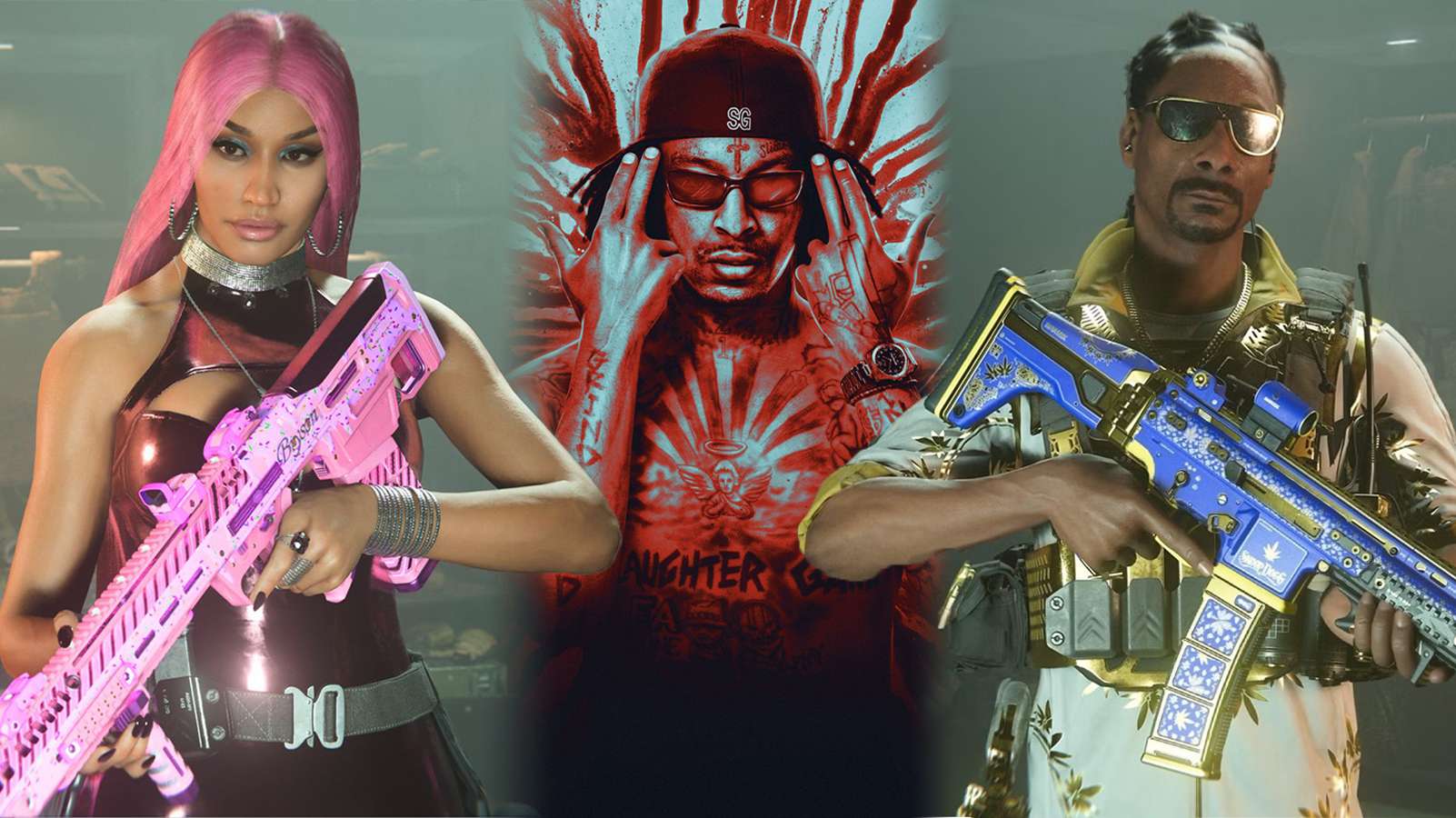 Snoop Dogg 21 Savage Nicki Minaj skins in CoD