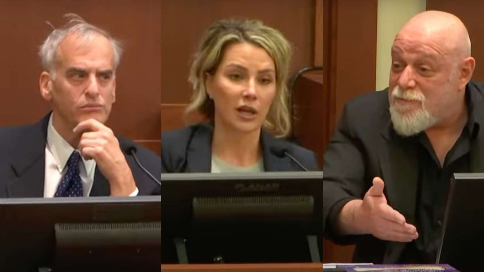 David Spiegel, Shannon Curry, and Isaac Baruch at Depp v Heard trial
