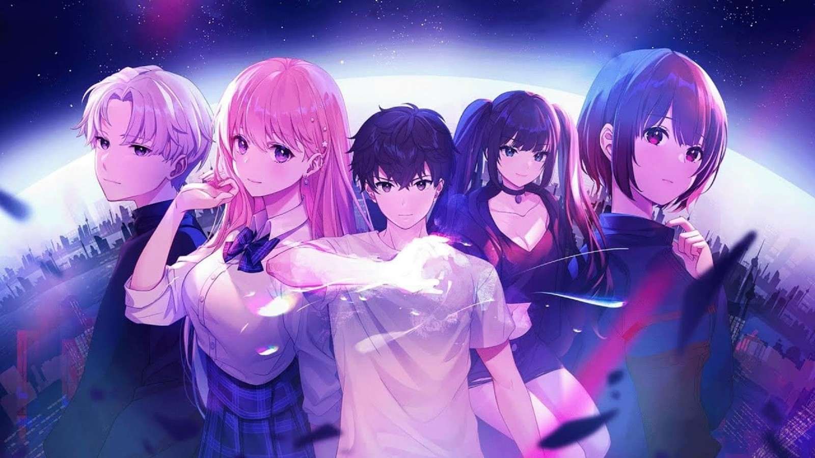 An image of the official key art for Eternights featuring all the main characters.