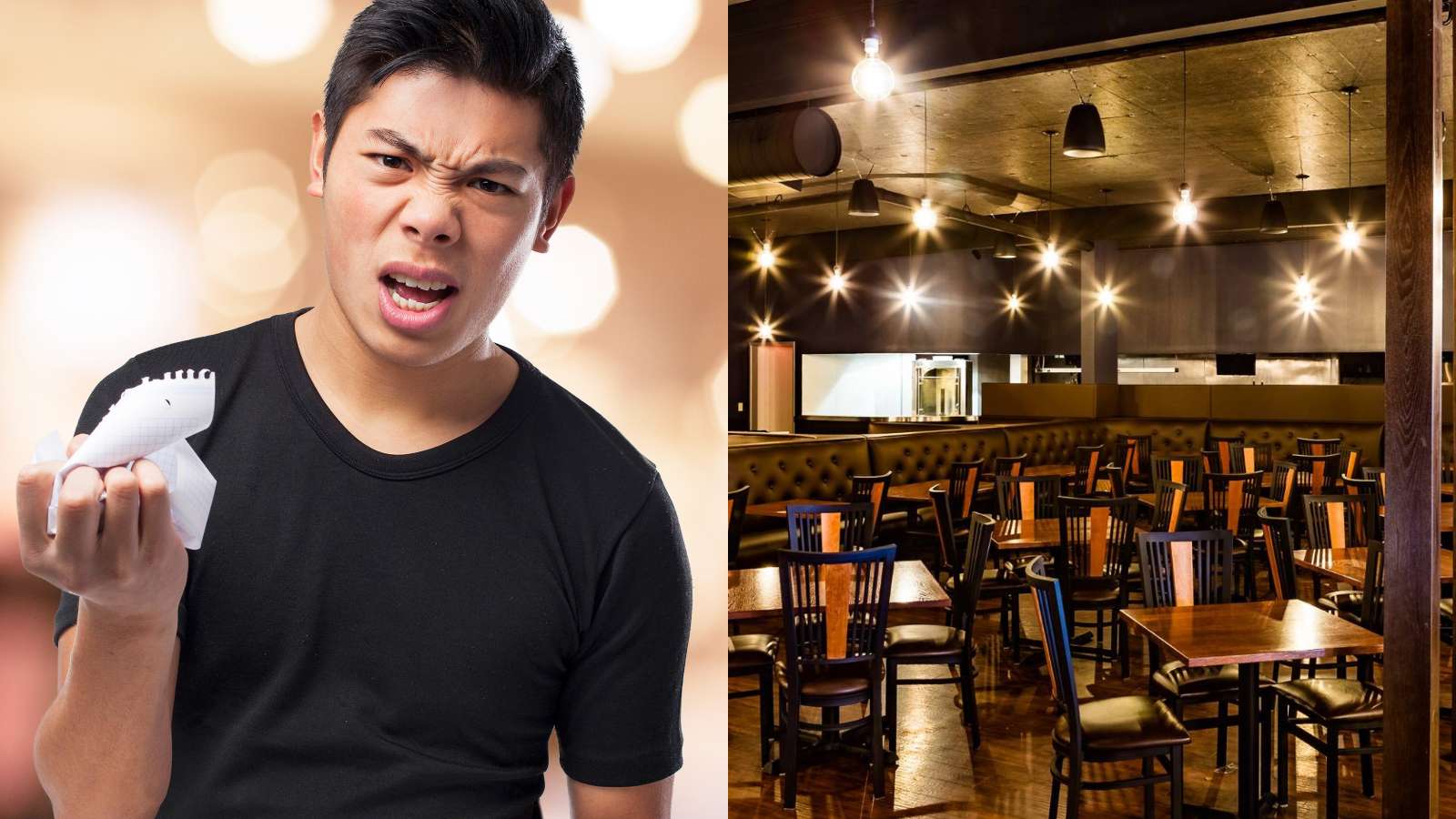 customer angry at restaurant bill