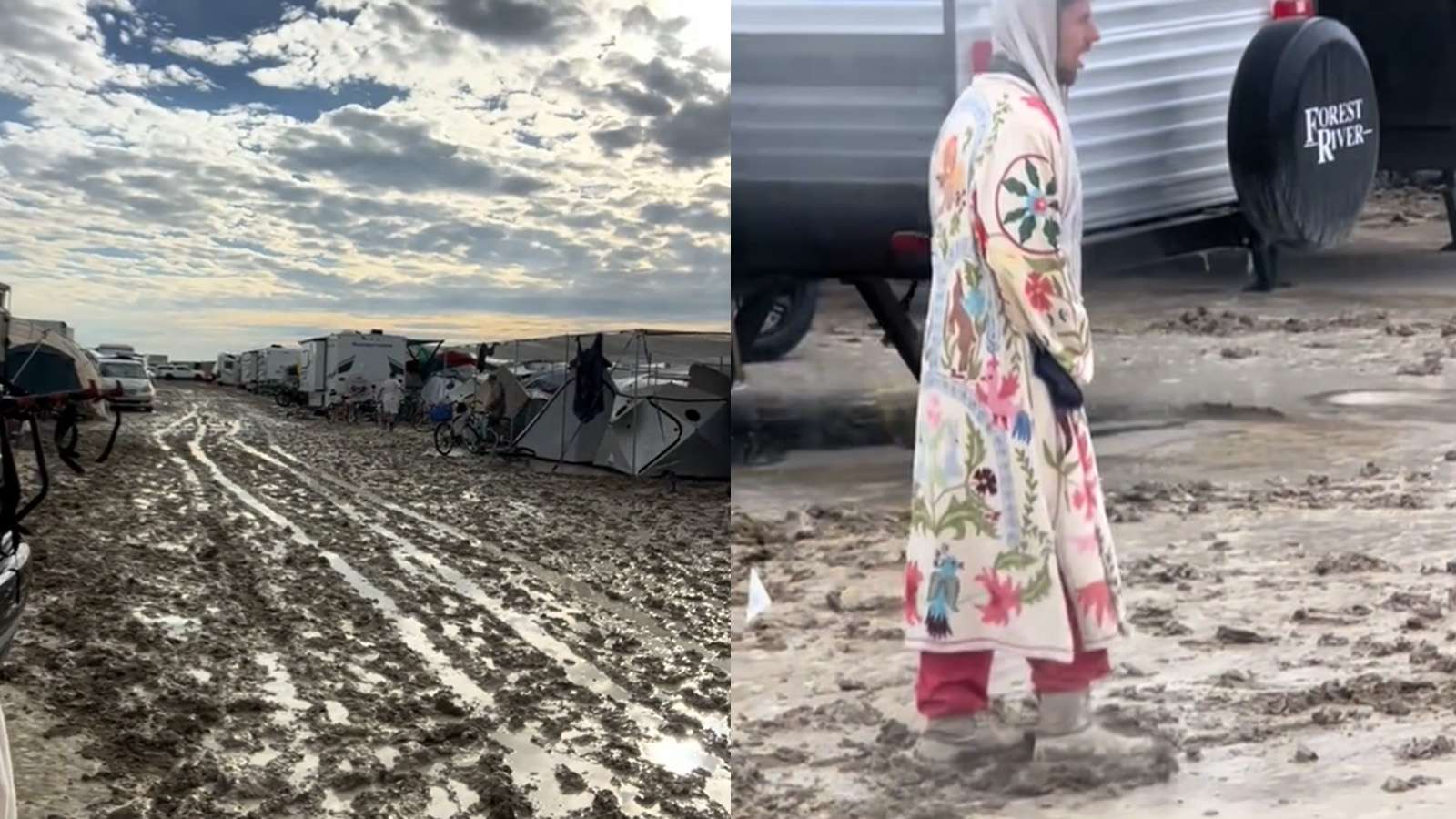 Burning Man 2023 descends into chaos after rains leave 73,000 campers stranded