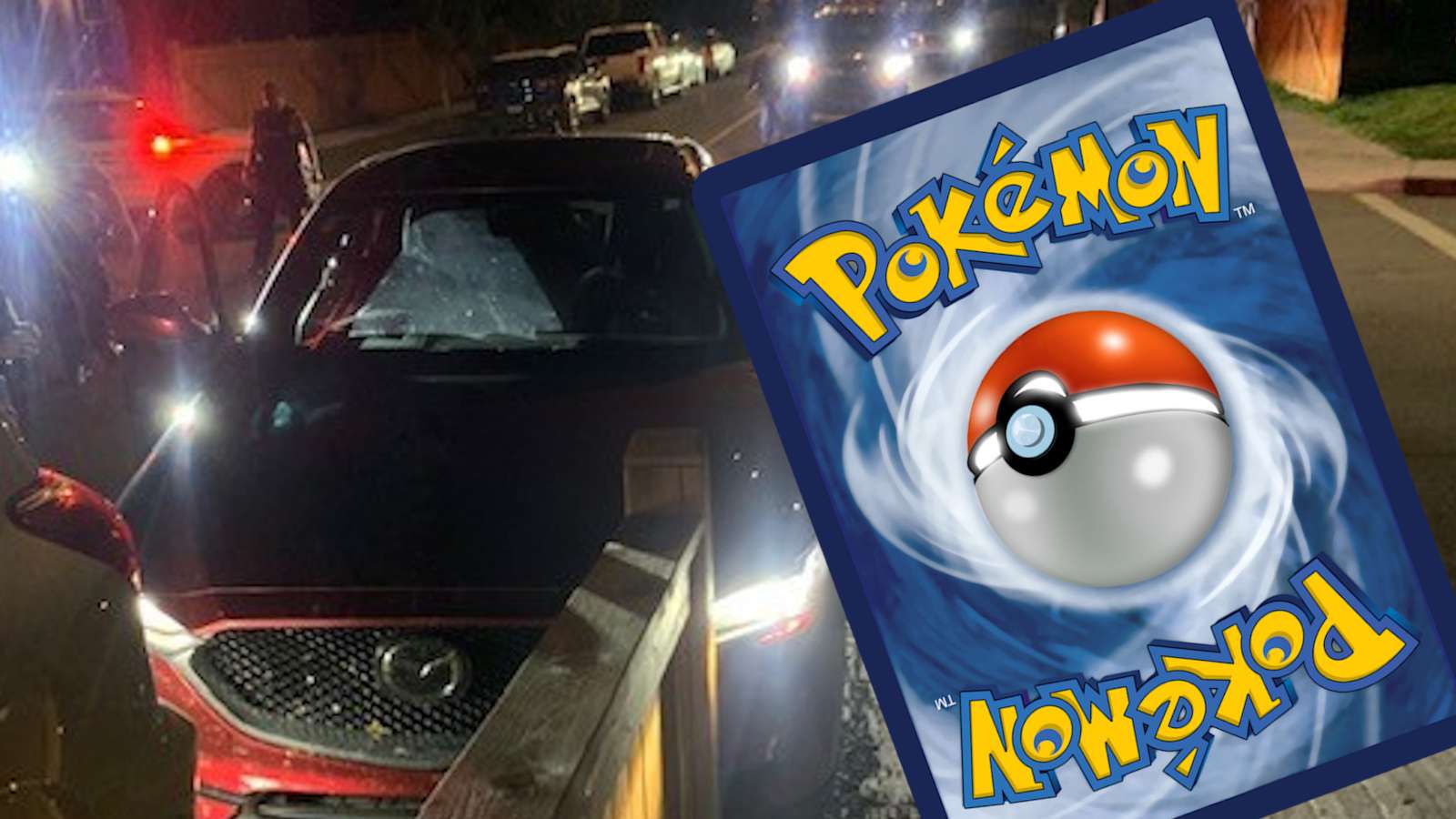 pokemon card police chase crash