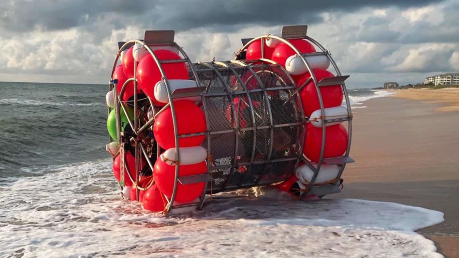 Florida man arrested after trying to cross Atlantic in home-made hamster wheel