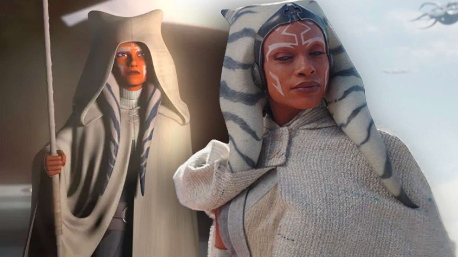 Ahsoka the White in Star Wars Rebels and the TV show